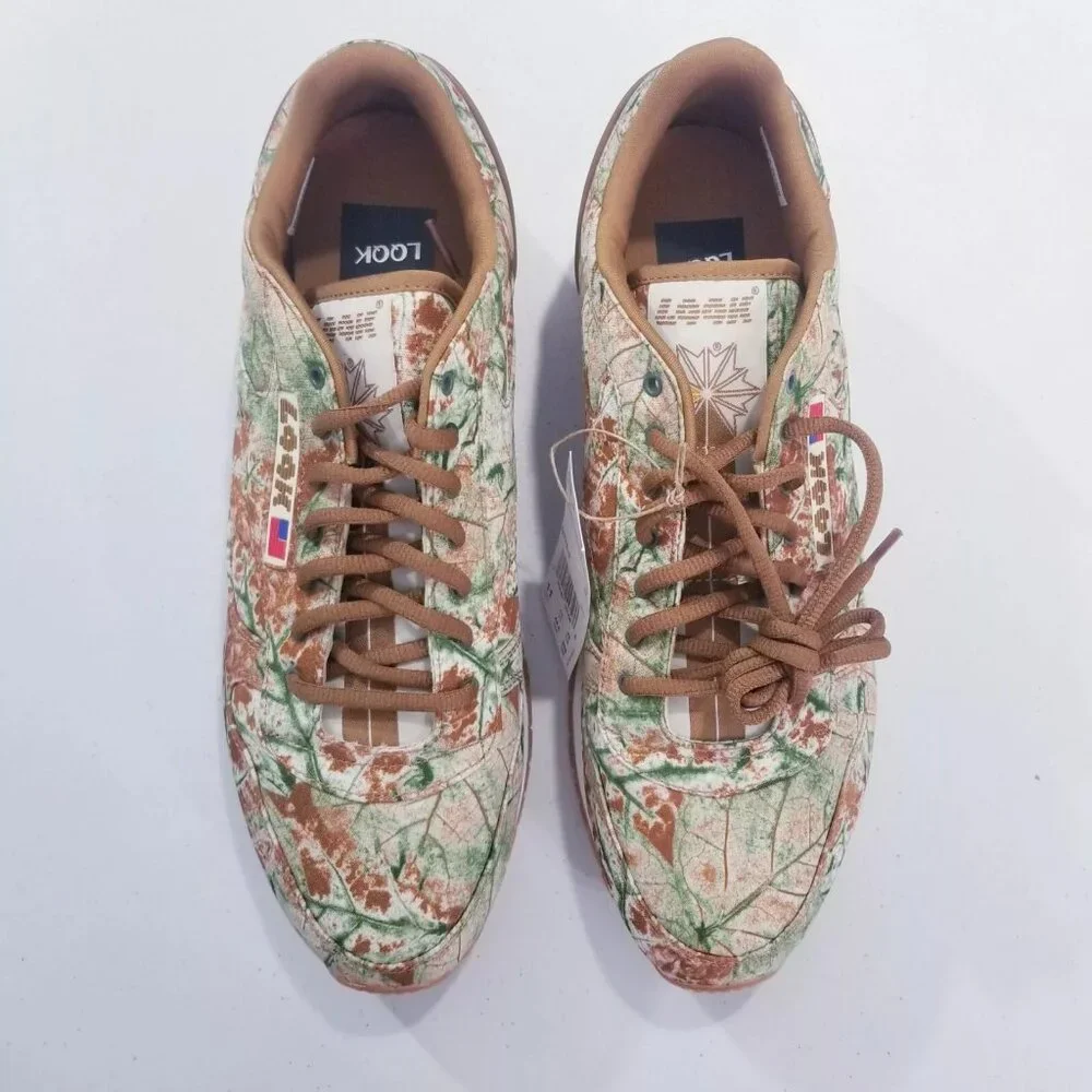 LQQK Studios X REEBOK Classic Leather Sneakers Men Size 11 GY7110 GREEN CAMO